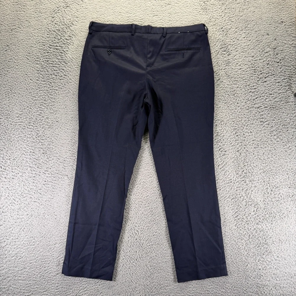 Express Pant Men's 36x28 Blue Polyester Chino Straight Business Career Stretch
